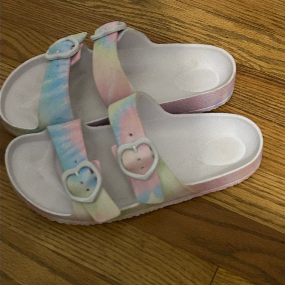 Stoney Clover Lane Multicolor Heart Buckle Sandals